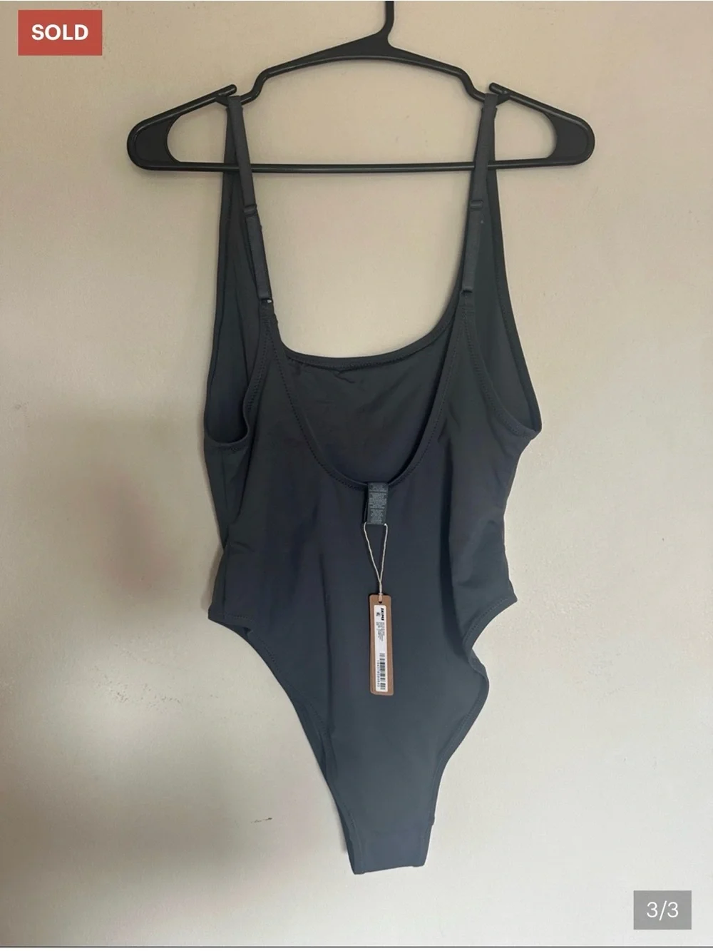 SKIMS Scoop Neck One-Piece swimsuit - Gunmetal